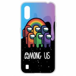 Чехол для Samsung A01/M01 Among Us art paints - PrintSalon