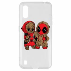 Чехол для Samsung A01/M01 Baby Groot And Deadpool - PrintSalon