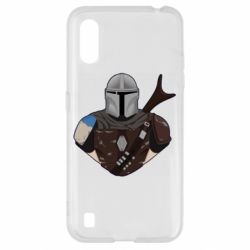Чехол для Samsung A01/M01 Bust of Mandalorian - PrintSalon