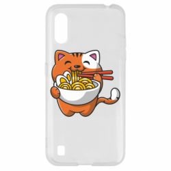 Чехол для Samsung A01/M01 Cat and Ramen - PrintSalon