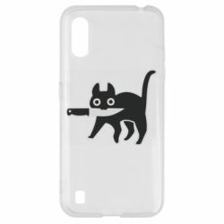 Чехол для Samsung A01/M01 Cat with a knife - PrintSalon
