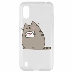 Чехол для Samsung A01/M01 Cat with a letter - PrintSalon