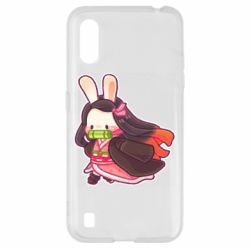 Чехол для Samsung A01/M01 Chibi Bunny Kamado Nezuko - PrintSalon