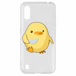 Чехол для Samsung A01/M01 Цыпленок с ножом мем - PrintSalon