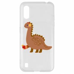 Чехол для Samsung A01/M01 Dinosaur in sock - PrintSalon