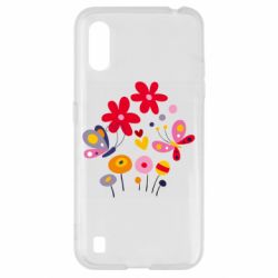 Чехол для Samsung A01/M01 Flowers and Butterflies - PrintSalon
