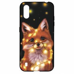 Чохол для Samsung A01 / M01 Fox And Christmas Lights - PrintSalon
