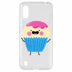 Чехол для Samsung A01/M01 Funny cupcake with smile - PrintSalon