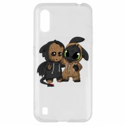 Чехол для Samsung A01/M01 Groot And Toothless - PrintSalon