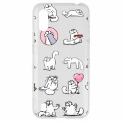 Чехол для Samsung A01/M01 Кот Саймона эмоции