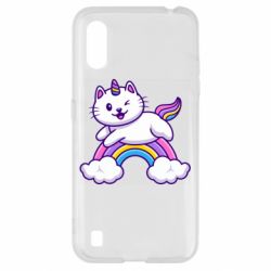 Чехол для Samsung A01/M01 Котик-единорог - PrintSalon