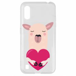 Чохол для Samsung A01 / M01 Lama with heart - PrintSalon