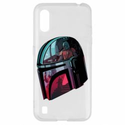 Чехол для Samsung A01/M01 Mandalorian Helmet profil - PrintSalon