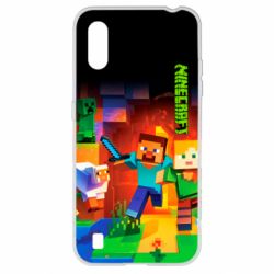 Чехол для Samsung A01/M01 Майнкрафт - PrintSalon