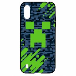 Чехол для Samsung A01/M01 Minecraft Creeper - PrintSalon