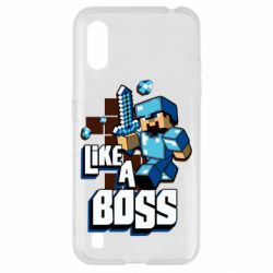 Чехол для Samsung A01/M01 Minecraft Like a Boss - PrintSalon