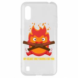 Чехол для Samsung A01/M01 MY HEART ONLY  BURNS FOR YOU - PrintSalon