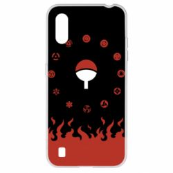 Чехол для Samsung A01/M01 Naruto Sasuke Uchiha Sharingan - PrintSalon