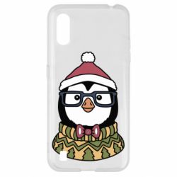 Чехол для Samsung A01/M01 New Year's Penguin - PrintSalon