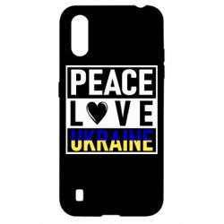Чехол для Samsung A01/M01 PEACE LOVE UKRAINE - PrintSalon