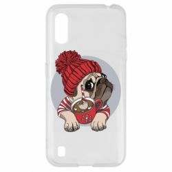Чехол для Samsung A01/M01 Pug And Coffee - PrintSalon