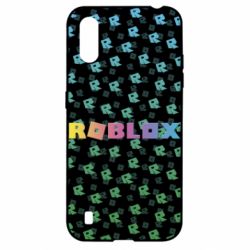 Чехол для Samsung A01/M01 Roblox And Logo 3D - PrintSalon