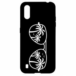 Чехол для Samsung A01/M01 Sunglasses And Palm Trees - PrintSalon