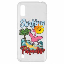 Чехол для Samsung A01/M01 Surfing Paradise Flamingo