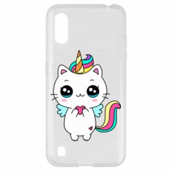 Чехол для Samsung A01/M01 The cat is unicorn - PrintSalon