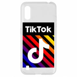 Чехол для Samsung A01/M01 Tik Tok Colorful Logo - PrintSalon