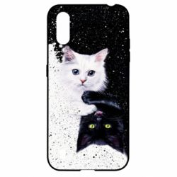 Чехол для Samsung A01/M01 Yin and Yang cats - PrintSalon