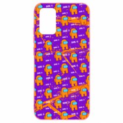 Чехол для Samsung A02s/M02s Among Us and grunge background - PrintSalon