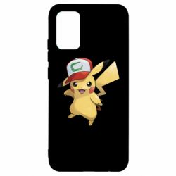 Чехол для Samsung A02s/M02s Ash's hat Pikachu - PrintSalon