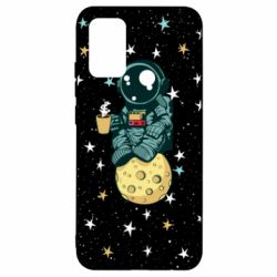 Чохол для Samsung A02s/M02s Astronaut and coffee - PrintSalon