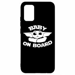 Чехол для Samsung A02s/M02s Baby on board yoda - PrintSalon