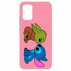 Чехол для Samsung A02s/M02s Baby Yoda And Stitch - PrintSalon