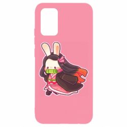 Чехол для Samsung A02s/M02s Chibi Bunny Kamado Nezuko - PrintSalon