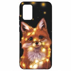 Чохол для Samsung A02s/M02s Fox And Christmas Lights - PrintSalon