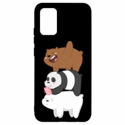 Чехол для Samsung A02s/M02s Гризли Панда и Белый - PrintSalon