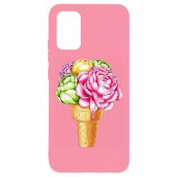 Чехол для Samsung A02s/M02s Ice cream flowers - PrintSalon