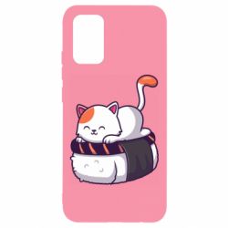 Чехол для Samsung A02s/M02s Котик. Суши-кровать - PrintSalon