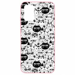 Чохол для Samsung A02s/M02s Коти патерн - PrintSalon
