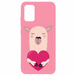 Чохол для Samsung A02s/M02s Lama with heart - PrintSalon