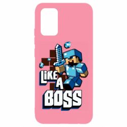 Чехол для Samsung A02s/M02s Minecraft Like a Boss - PrintSalon