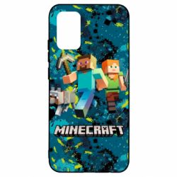 Чохол для Samsung A02s/M02s Minecraft Steve Alex And Dog - PrintSalon