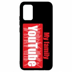 Чехол для Samsung A02s/M02s My family youtube - PrintSalon