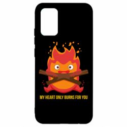 Чехол для Samsung A02s/M02s MY HEART ONLY  BURNS FOR YOU - PrintSalon