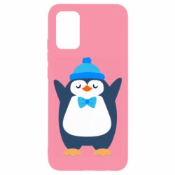 Чехол для Samsung A02s/M02s Penguin in a hat - PrintSalon