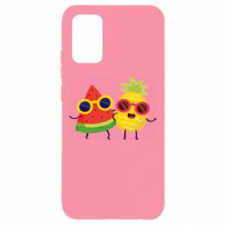 Чехол для Samsung A02s/M02s Pineapple with watermelon - PrintSalon