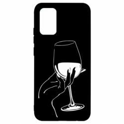 Чехол для Samsung A02s/M02s Рука с бокалом - PrintSalon